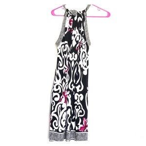 Halter dress, cinched waist